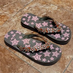 Blazin Roxx sparkly flip flops
